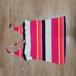 (M) South Point Striped Colorful Swimwear Beach Resortwear Tropical Vacation Wow